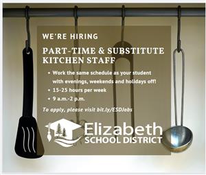Kitchen staff announcement containing info shared in webpage text